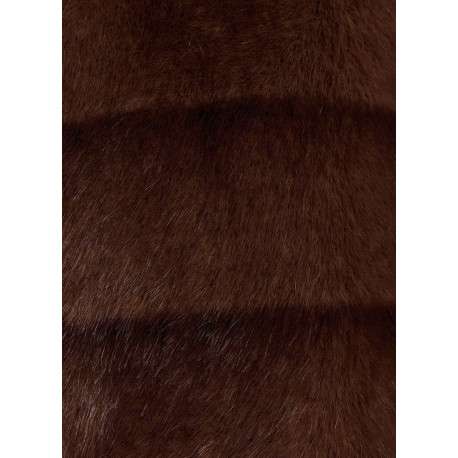 Blouson marron pourvu d'une coupe droite et d'un col à revers - Image 2