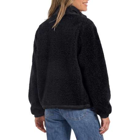 Veste indigo à coupe droite pourvue d'un col montant et de manches longues - Image 4
