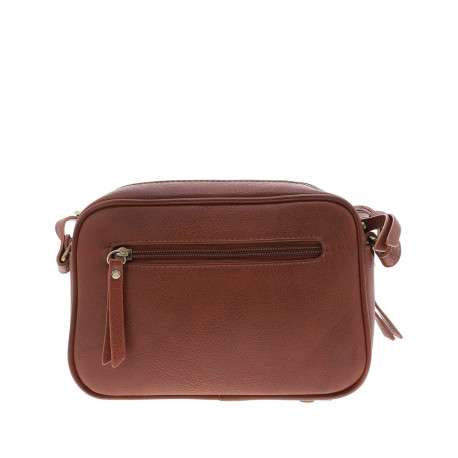 Sac à bandoulière bi-matière pourvu de 2 compartiments zippés - Image 3