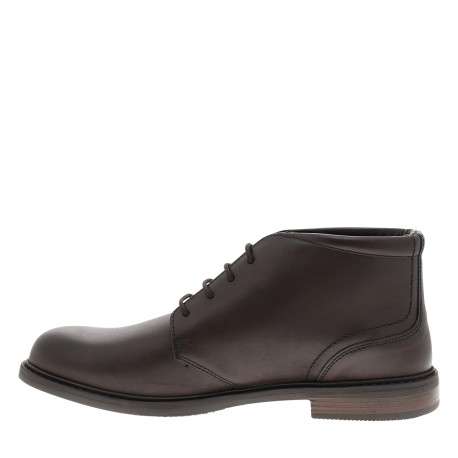 Bottines Fisher 2 en cuir chocolat munies d'un talon décroché bas et à lacets - Image 3