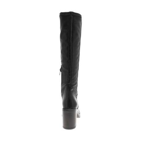 Bottes en cuir noires à talon décroché haut pourvues d'une fermeture zippée - Image 4