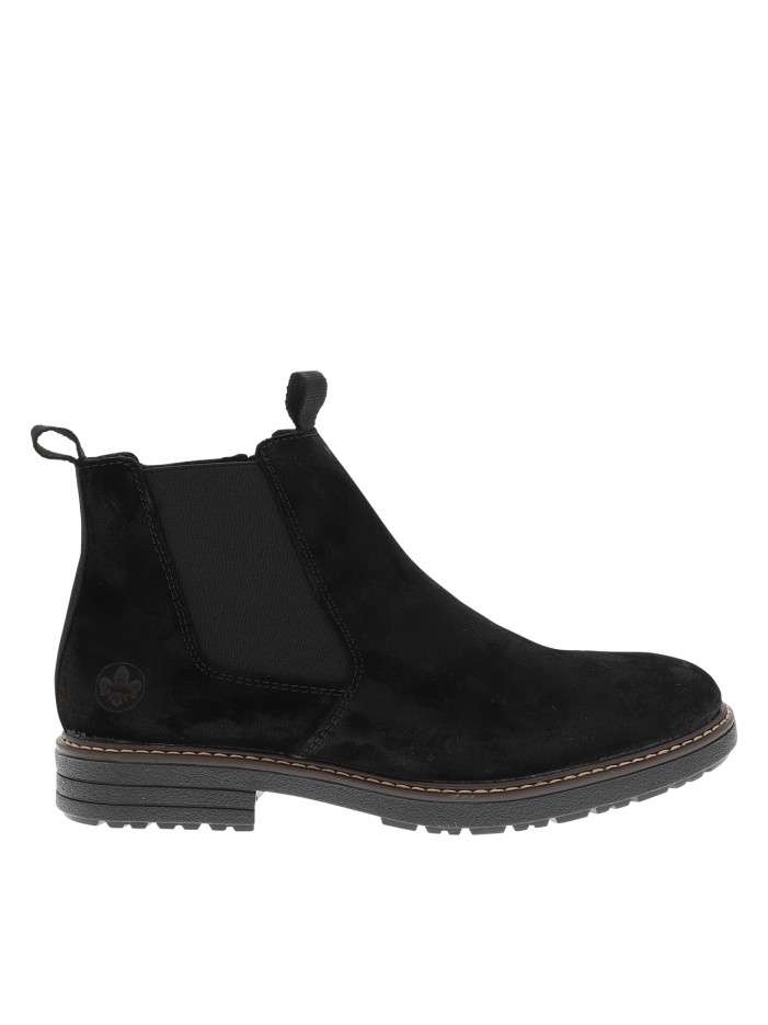 Boots en cuir noir munies...