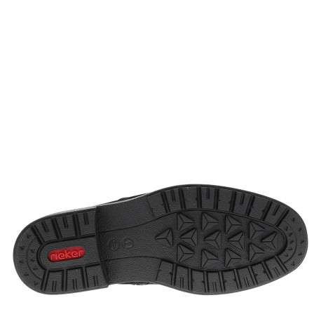 Boots en cuir noir munies d'un zip et d'un soufflet élastiqué - Image 6