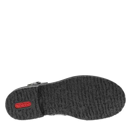 Bottines noires à talon décroché bas munies de lacets et d'un zip latéral - Image 6