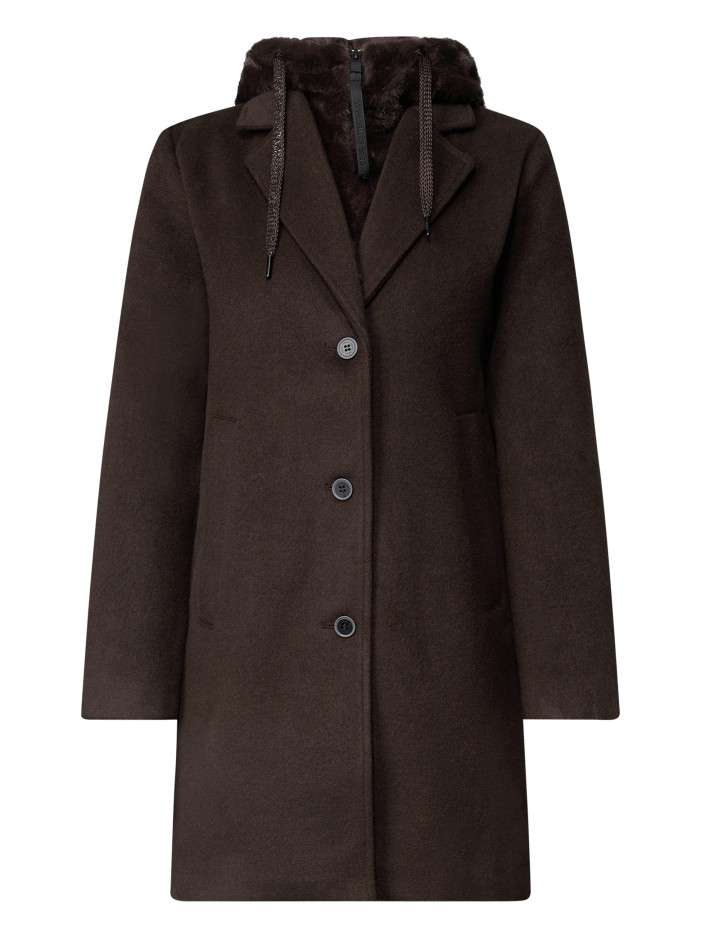 Manteau brun à coupe droite...