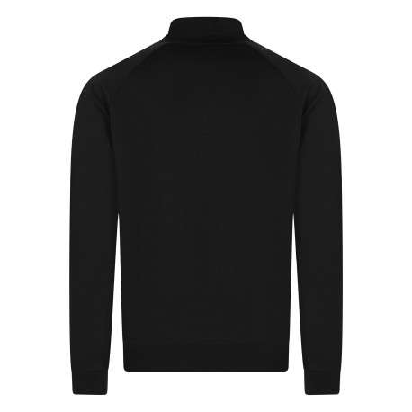 Sweat zippé en coton noir à coupe droite pourvu d'un col montant - Image 2