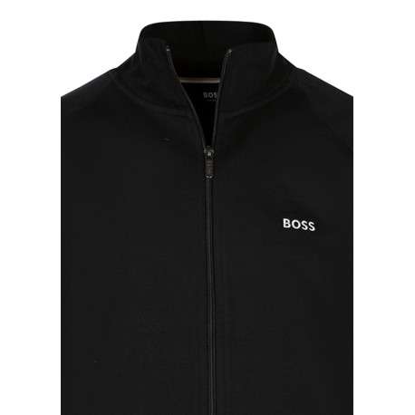 Sweat zippé en coton noir à coupe droite pourvu d'un col montant - Image 3