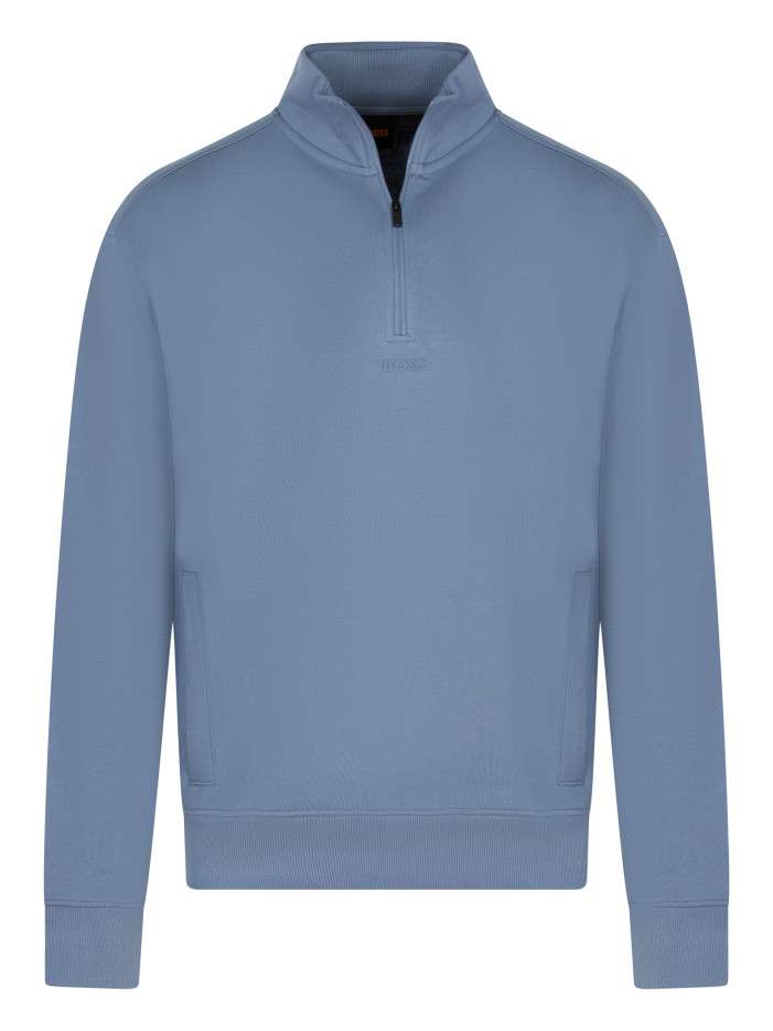 Sweat en coton bleu pourvu...