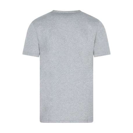 T-shirt en coton gris pourvu d'une coupe droite et d'un col rond - Image 2