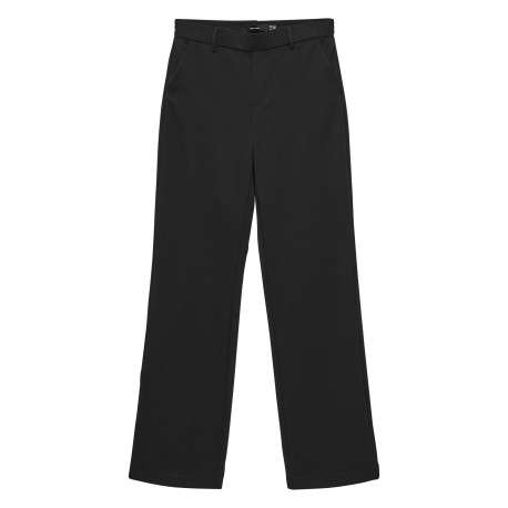 Pantalon chino noir muni d'une taille élastiquée à coupe droite