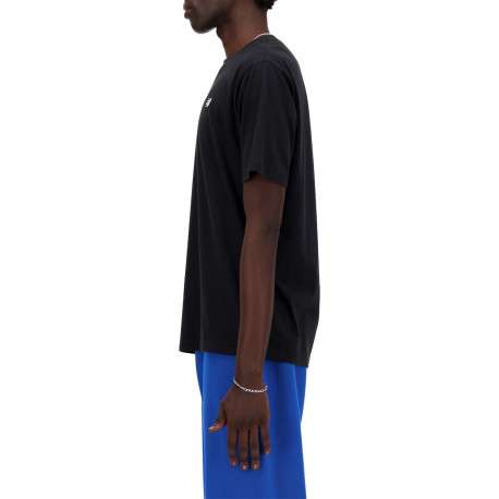 T-shirt en coton noir uni avec à l'avant le nom de la marque - Image 3