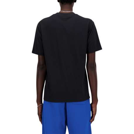 T-shirt en coton noir uni avec à l'avant le nom de la marque - Image 4