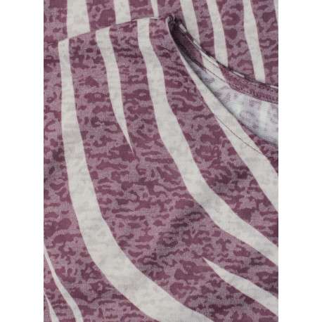 T-shirt rouge à motifs avec une coupe droite et des manches courtes - Image 2