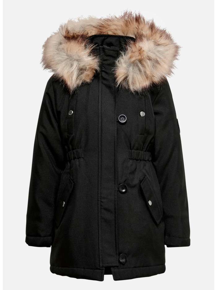 Parka noire unie avec une...