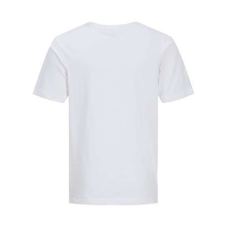 T-shirt en coton blanc imprimé avec une coupe droite et un col rond - Image 2