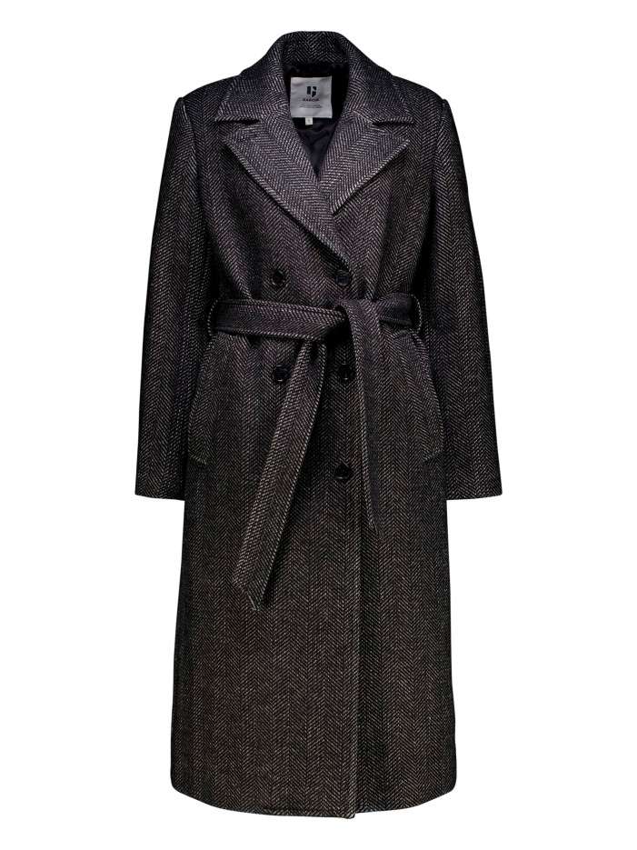 Manteau noir effet lainage...