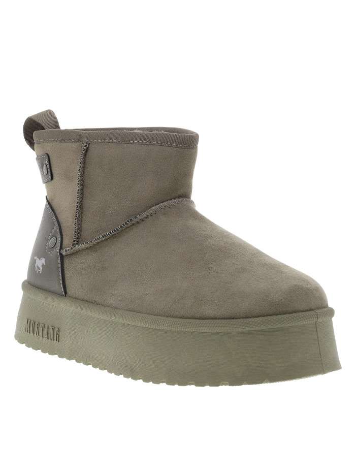 Boots taupe à talon plateau...