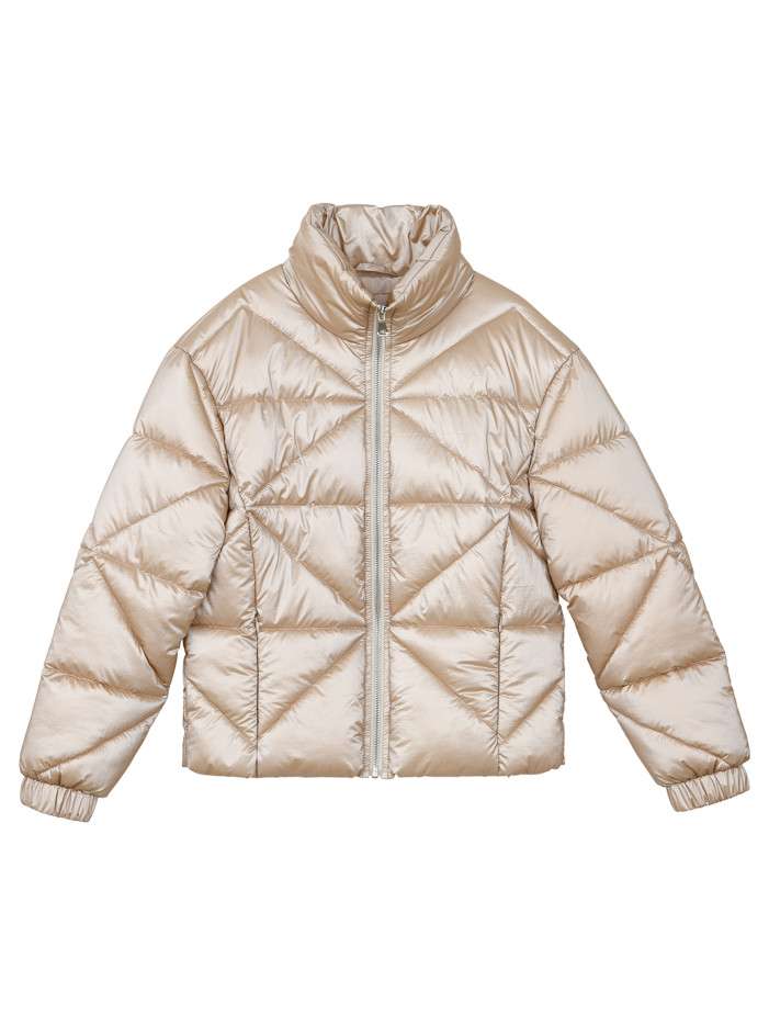 Doudoune beige unie...