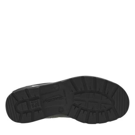 Boots en cuir anthracites à talon décroché bas avec 2 languettes d'enfilage - Image 6