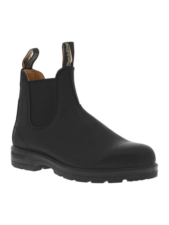 Boots en cuir noires à...