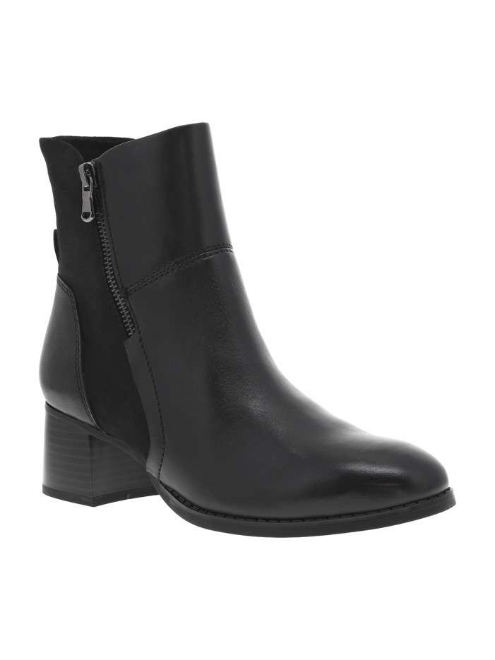 Boots en cuir noires à...