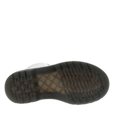 Bottines argent et noire en cuir enduit avec des lacets et un zip latéral - Image 6