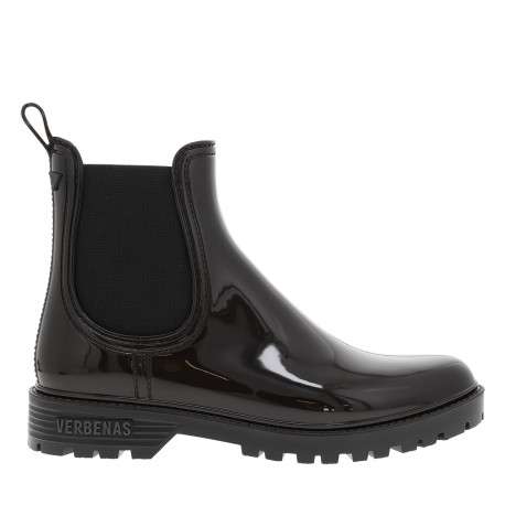Boots marron à talon compensé bas et à soufflets élastiqués - Image 2