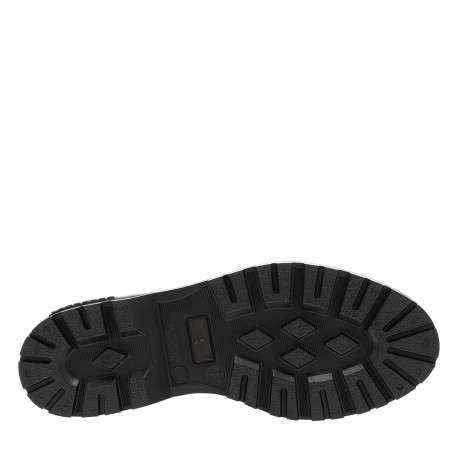 Boots marron à talon compensé bas et à soufflets élastiqués - Image 6
