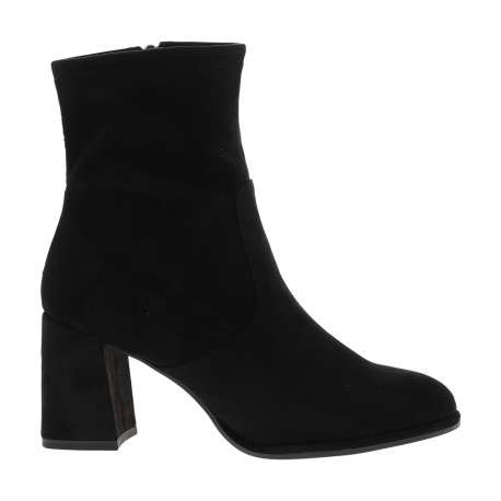 Boots noires à talon décroché haut avec une fermeture zippée - Image 2