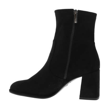 Boots noires à talon décroché haut avec une fermeture zippée - Image 3