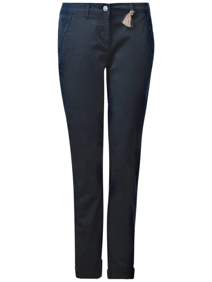 Chino femme bleu marine