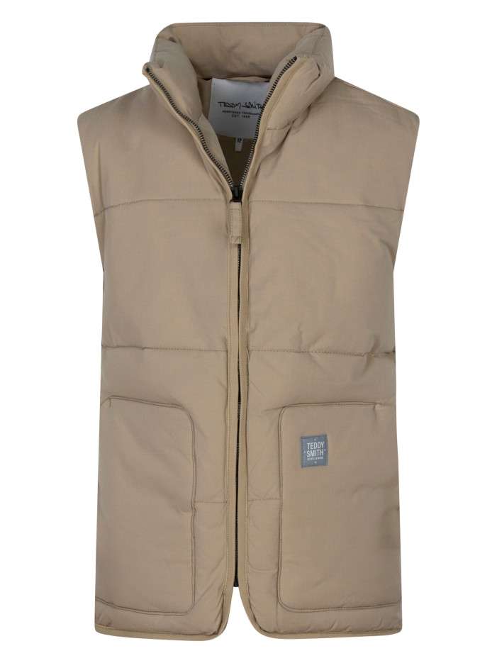 Doudoune beige unie...