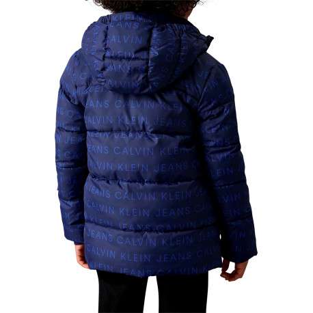 Doudoune à capuche nuit monogrammes avec une coupe droite et des manches longues - Image 2