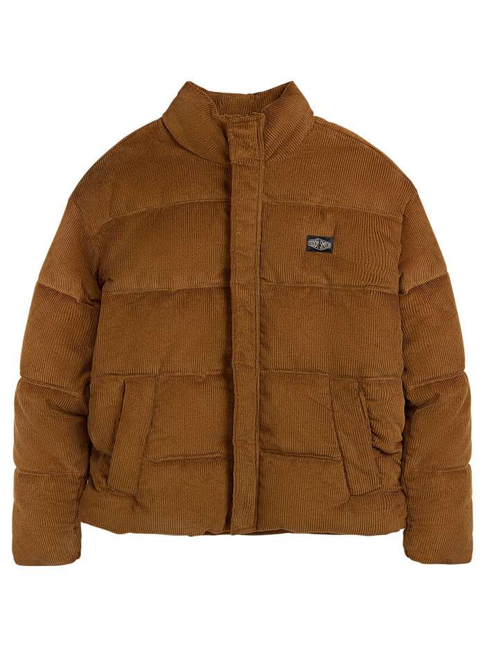 Doudoune en coton camel en...