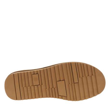 Boots camel à talon plat et à slip-on avec doublure en fourrure synthétique - Image 6