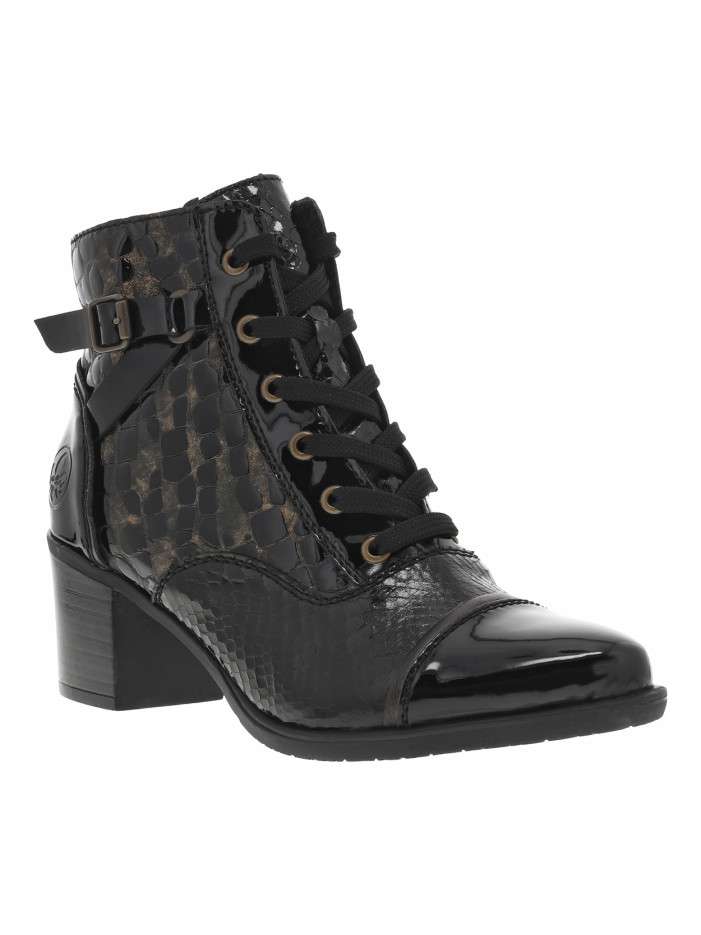 Bottines en cuir noires à...
