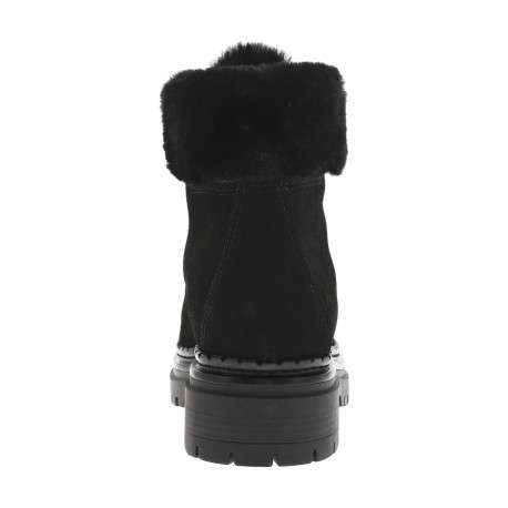 Bottines en cuir noires avec semelle crantée et lacets incrustés de fils lurex - Image 4