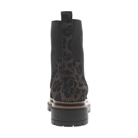 Boots en cuir motif léopard avec semelle à talon décroché bas - Image 4