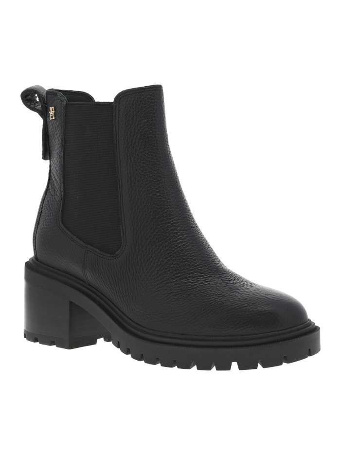 Boots en cuir noires à...