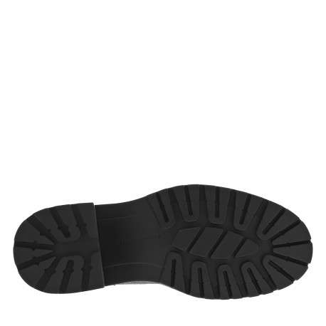 Boots en cuir noires à talon décroché moyen avec des soufflets élastiqués - Image 6