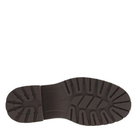 Boots en cuir cognac à talon décroché moyen avec des soufflets élastiqués - Image 6