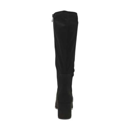 Bottes noires à talon décroché moyen avec un zip côté interne zip - Image 4