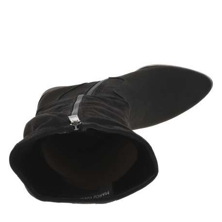 Bottes noires à talon décroché moyen avec un zip côté interne zip - Image 5