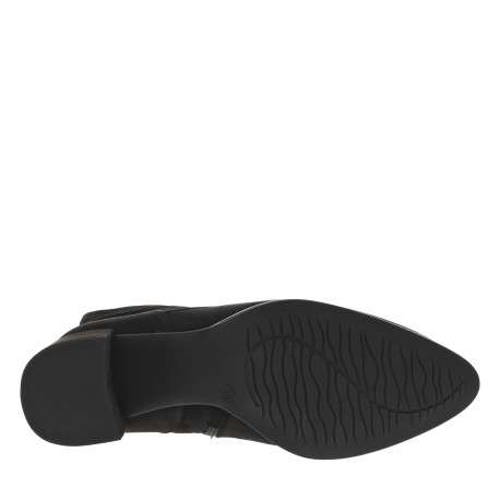 Bottes noires à talon décroché moyen avec un zip côté interne zip - Image 6
