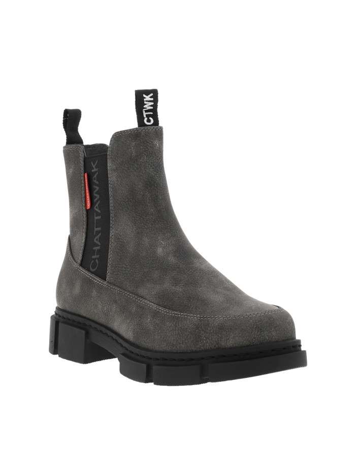 Boots grises à talon...