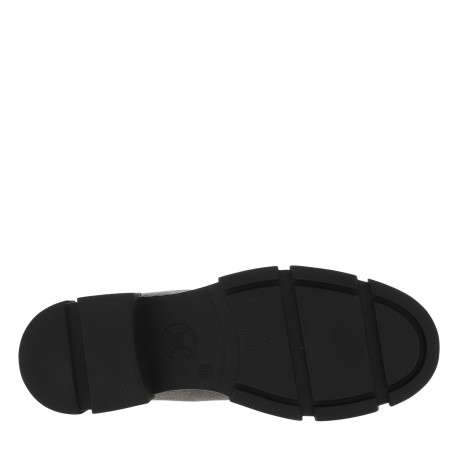 Boots grises à talon décroché bas avec des soufflets élastiqués - Image 6