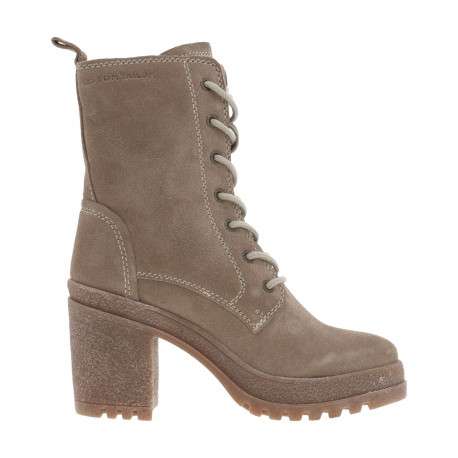 Bottines en cuir de vachette naturel à talon haut et fermeture zippée - Image 2