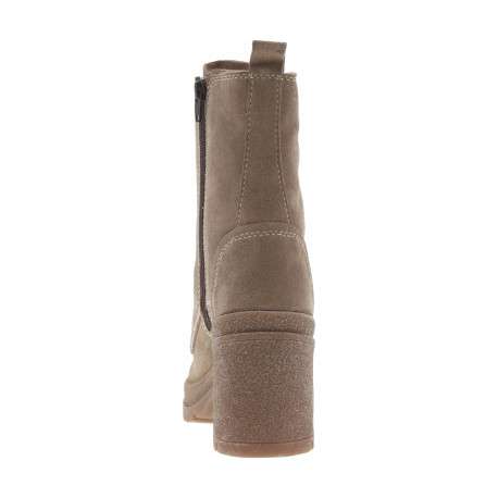 Bottines en cuir de vachette naturel à talon haut et fermeture zippée - Image 4