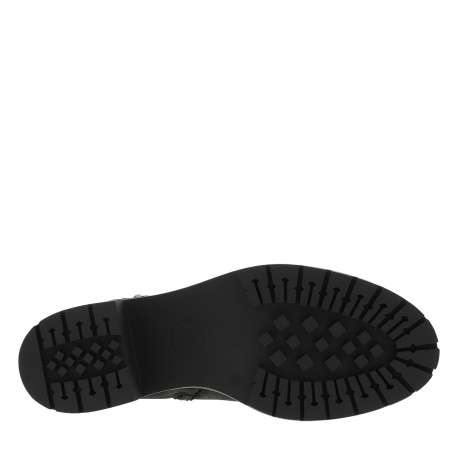 Boots noires à talon décroché moyen avec une boucle à ardillon et 2 zips - Image 6