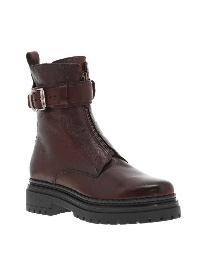 Bottines en cuir chocolat...